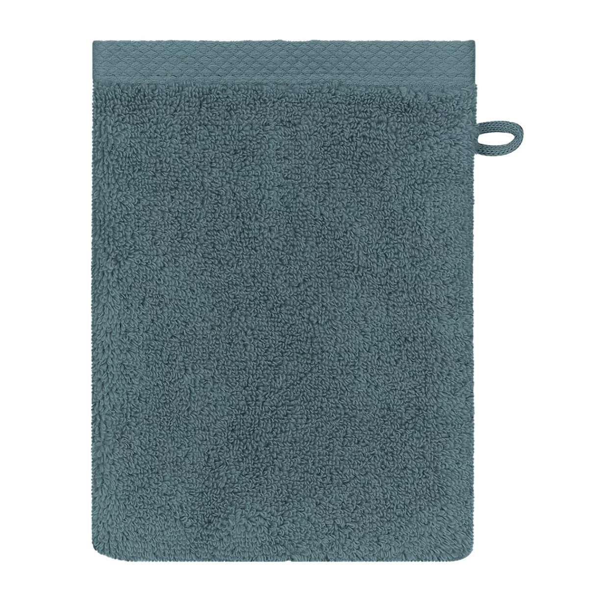 Gant de toilette pur coton 550 g/m² uni bleu Elea petrole