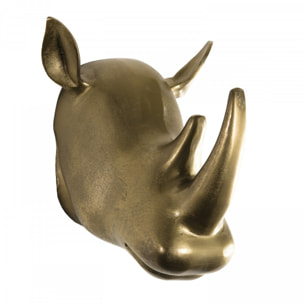 JONAS - Décoration sculpture rhinocéros aluminium doré