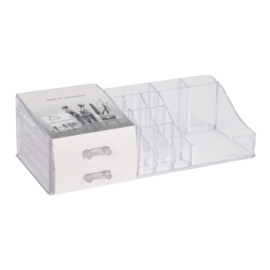 Organizador de maquillaje con cajones - material ps, dimensiones 30x13x9cm - peso 665g