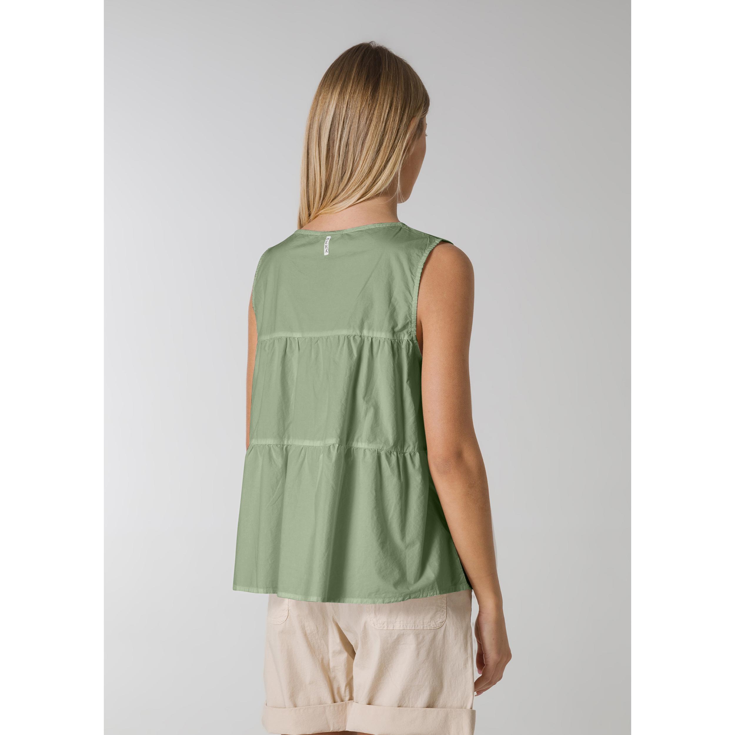 DEHA - Canottiera POPLIN PEPLUM TOP in cotone per donna