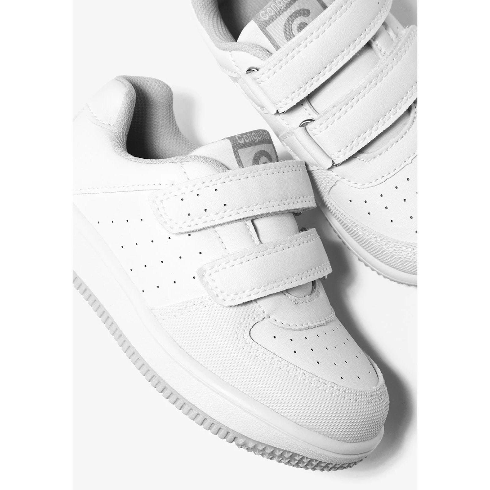 Zapatillas Deportivas Colegiales Unisex Blanco / Gris