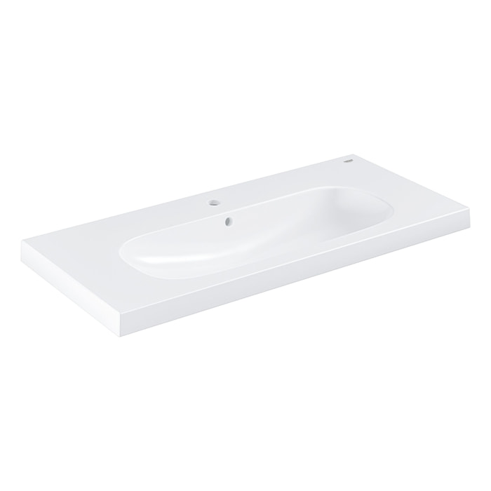Plan vasque Euro Ceramic 100 x 46 cm blanc alpin