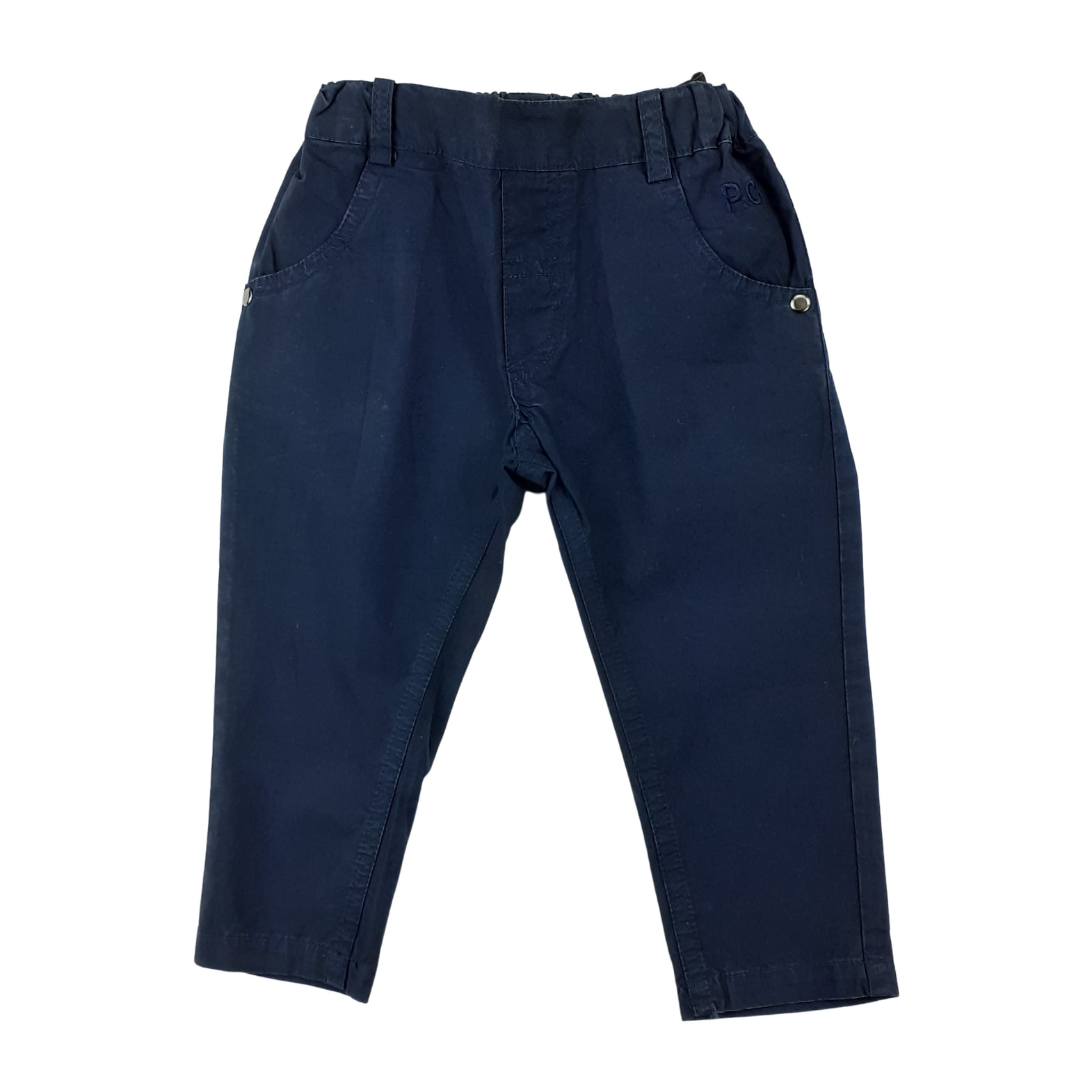 PANTALONE POPELINE BLU