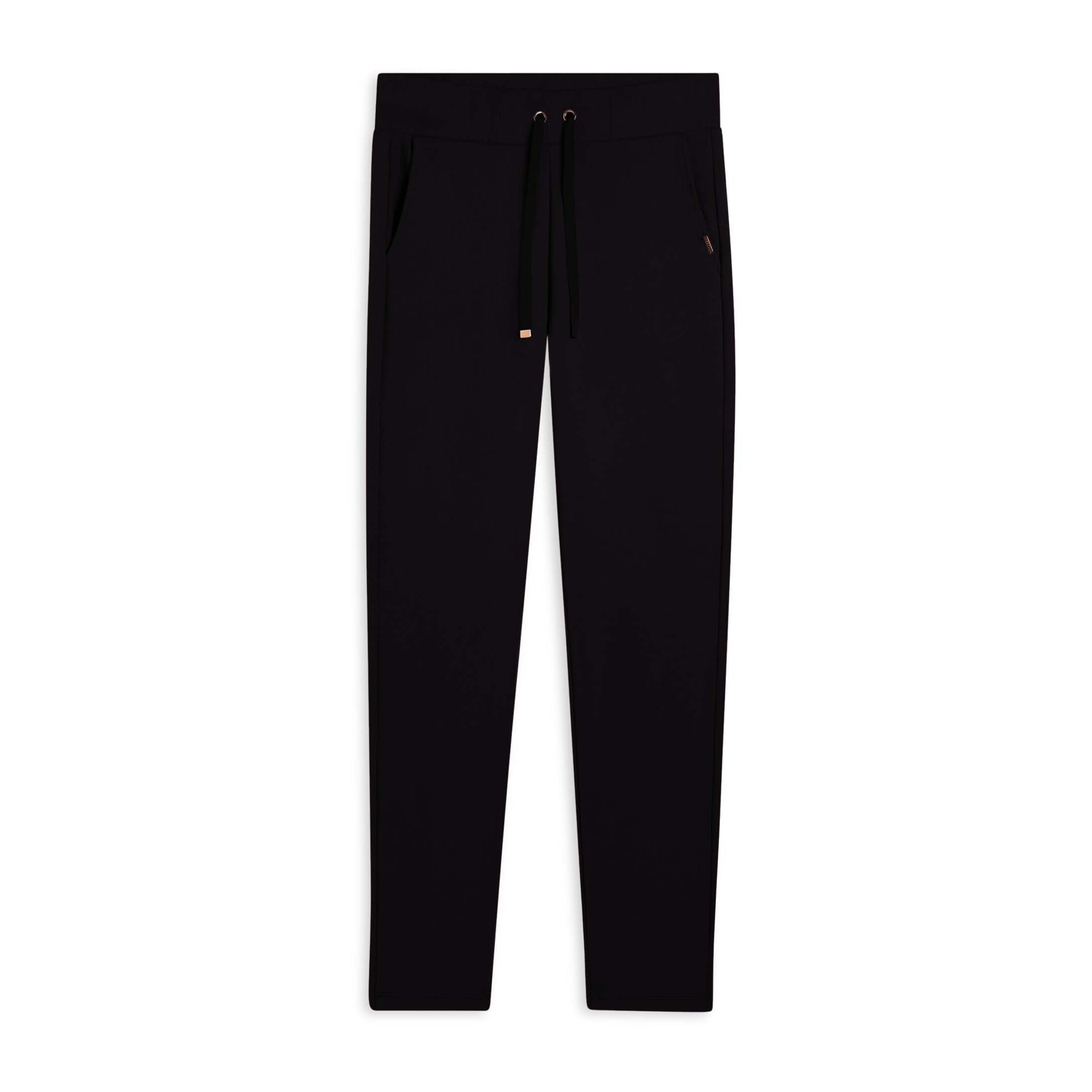 Pantaloni donna regular morbidi con dettagli micro-trecce