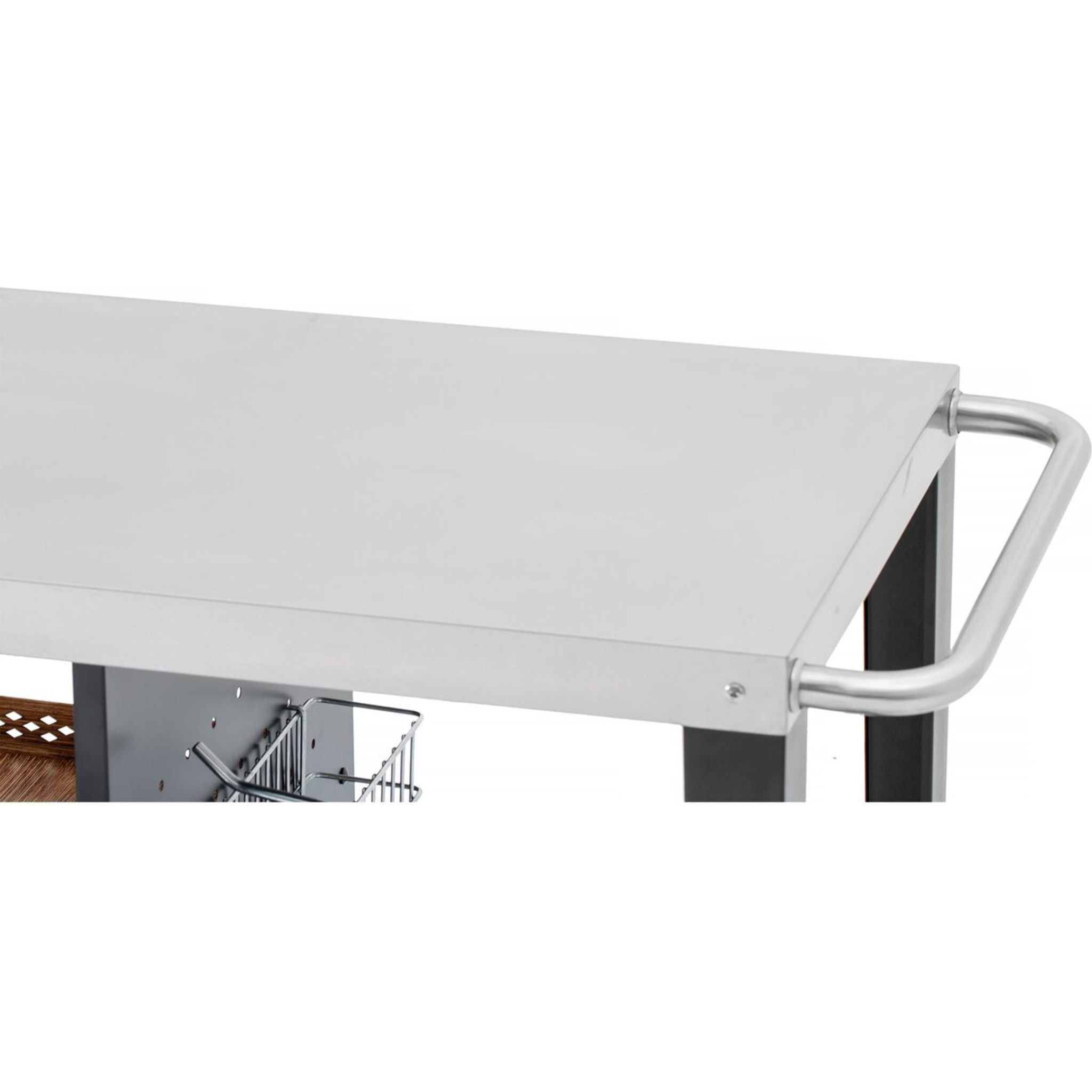 Desserte de barbecue en métal "Gelia" - 117 x 59 x 80 cm - Noir