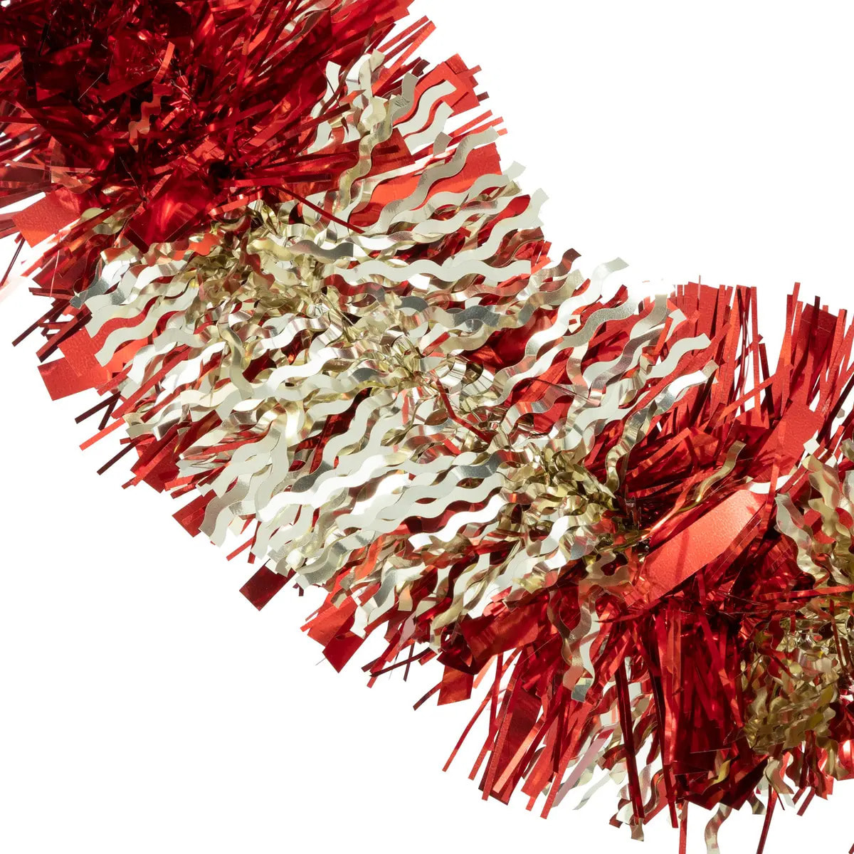 Guirlande de Noël boa mixte 100x4x2m rouge et or