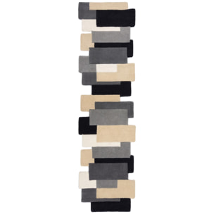 Tapis de couloir graphique en laine COLLAGE