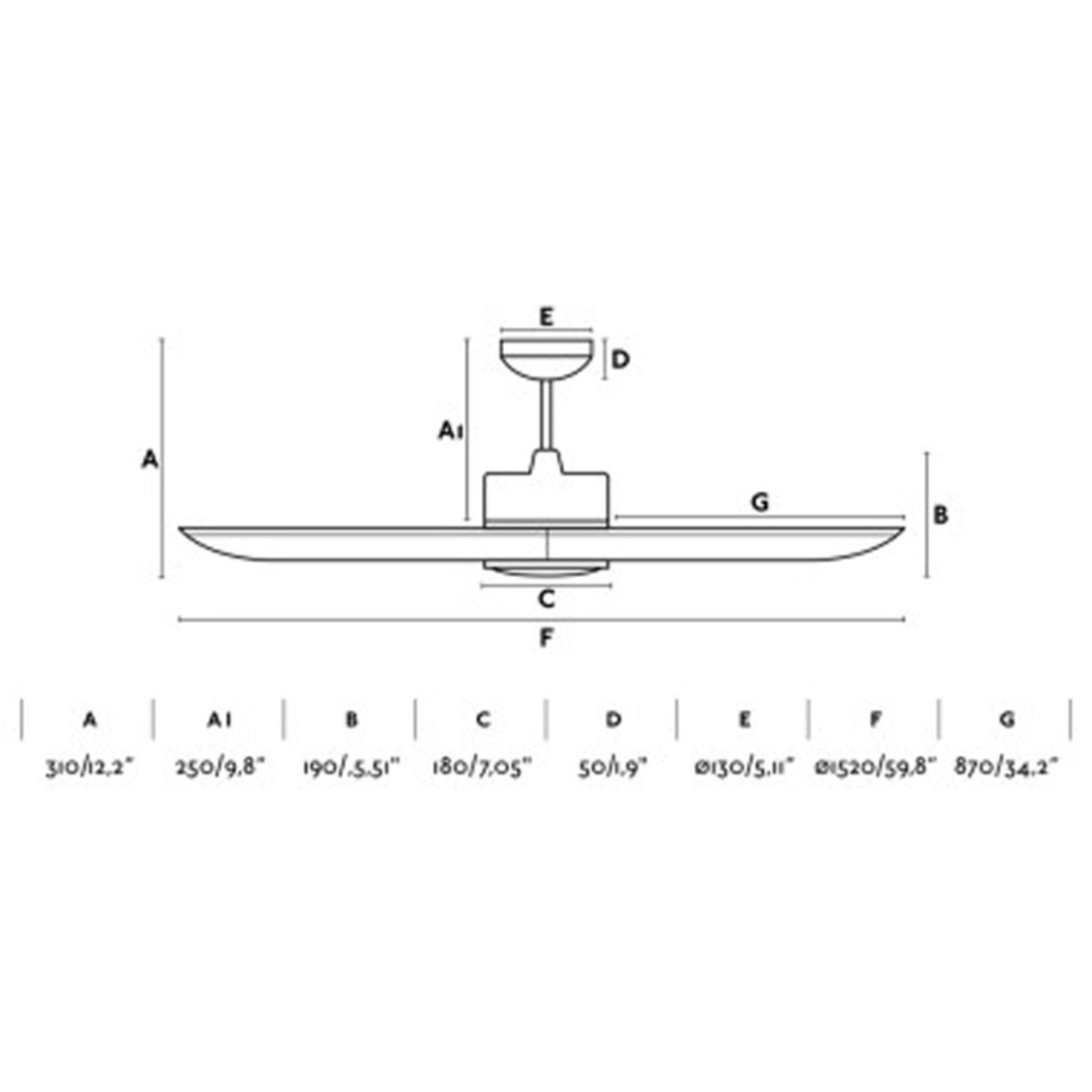 TONIC L LED Ventilador blanco DC