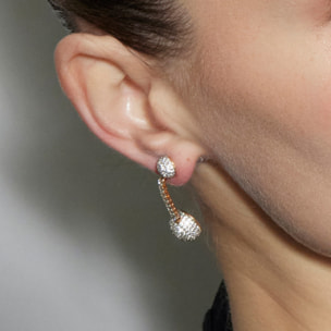 Pendientes con Circonita Brillante acabado oro 18k