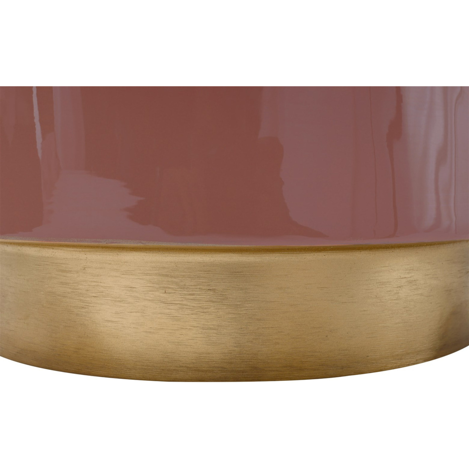 Tavolino Art Deco 275 in metallo rosa bacca