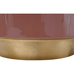 Tavolino Art Deco 275 in metallo rosa bacca