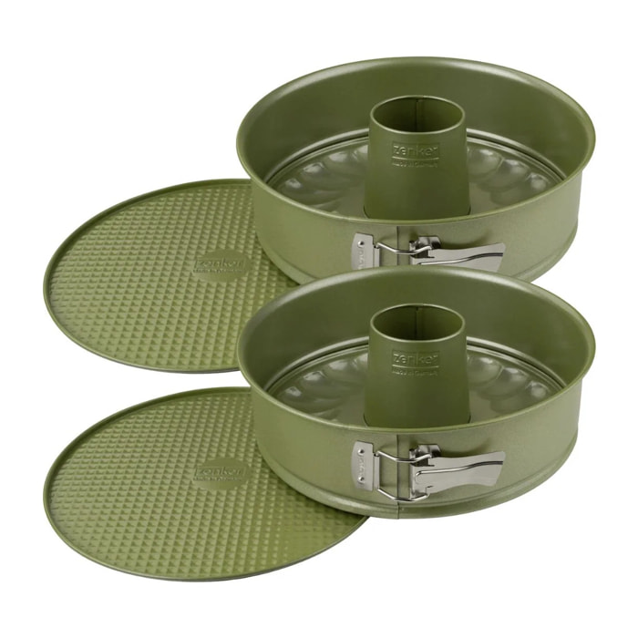 Lot de 2 moules à manqué 26/26 cm en acier Zenker Green Vision