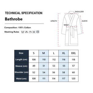 Accappatoio Unisex in Morbida Spugna di Cotone con Cappuccio Renato Balestra