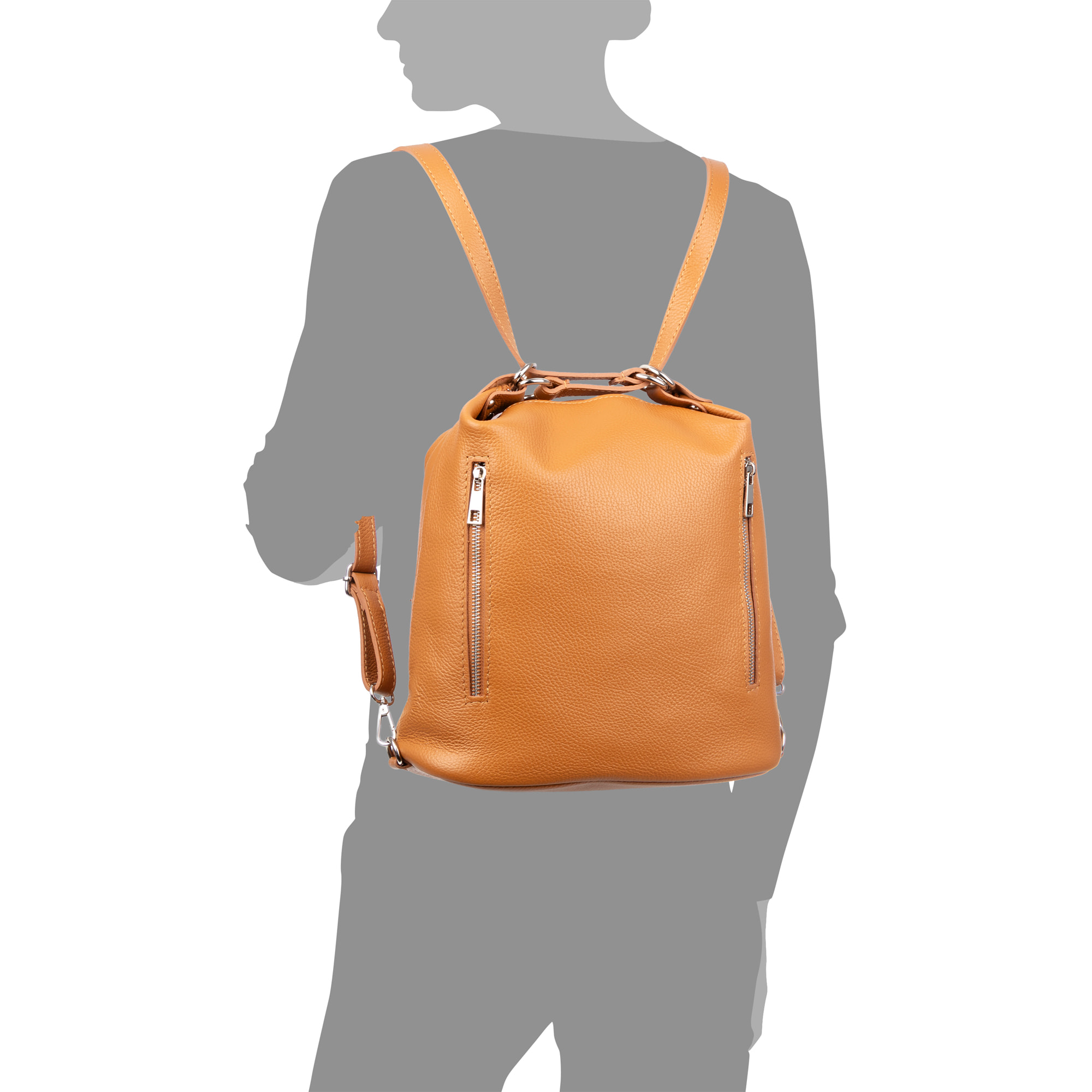 Bagnoli bolso mochila y bolso de hombro mujer. Piel auténtica Dollaro.