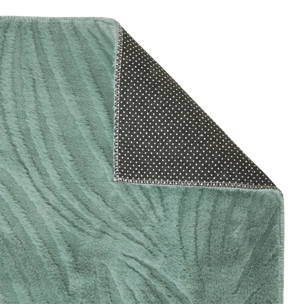 Tapis fausse fourrure Onina vert Kaki 90x60cm