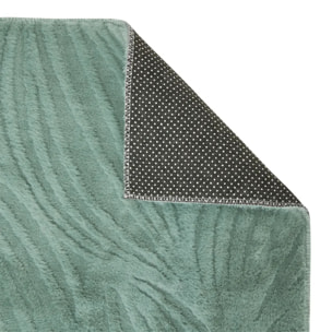 Tapis fausse fourrure Onina vert Kaki 90x60cm