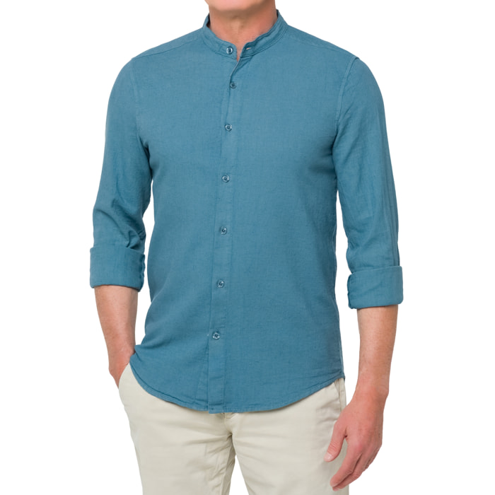 Camisa de lino Hot Buttered Tongareva azul claro