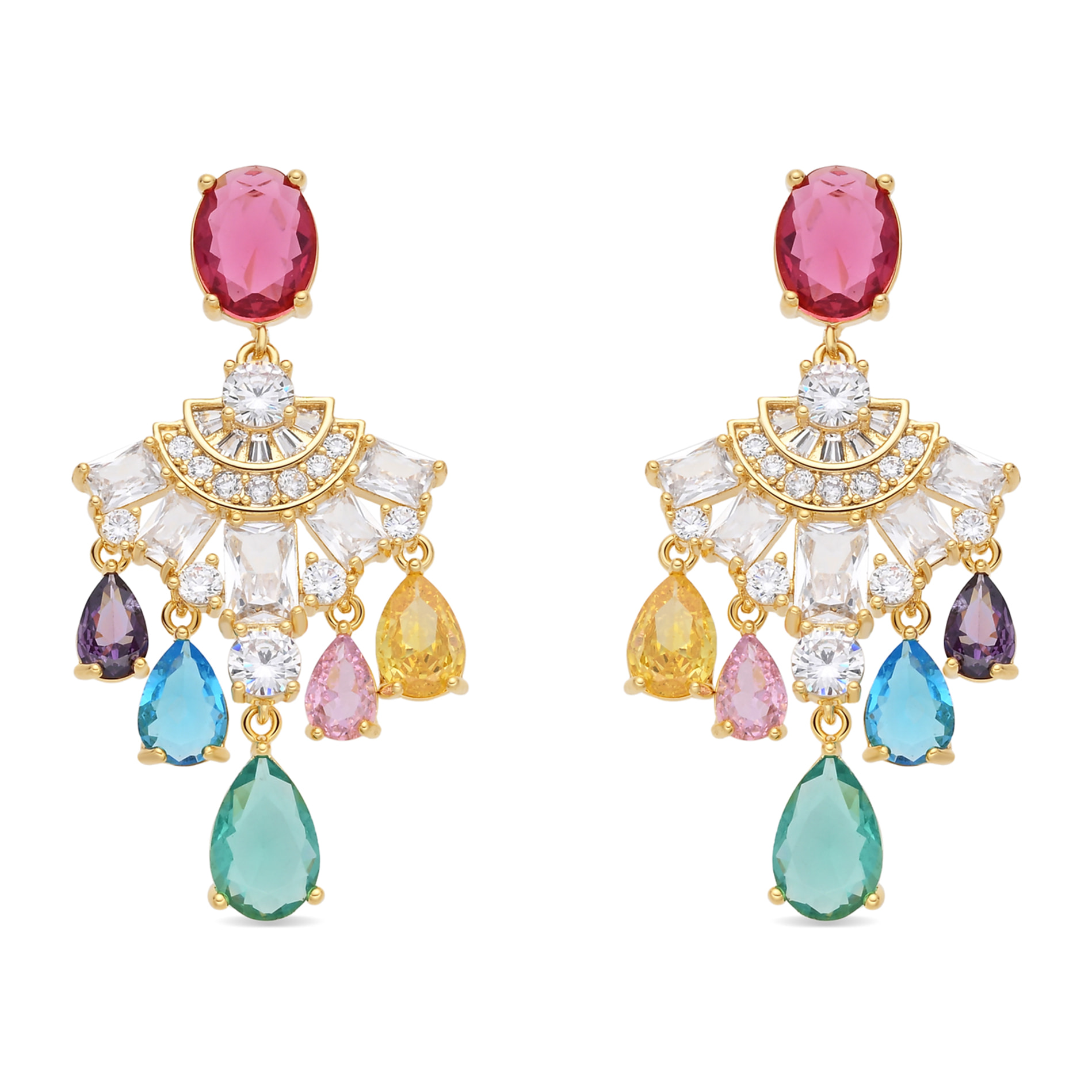 Pendientes Bustsi acabado oro amarillo 18k