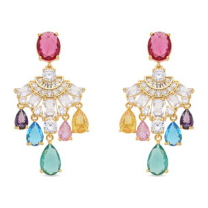 Pendientes Bustsi acabado oro amarillo 18k