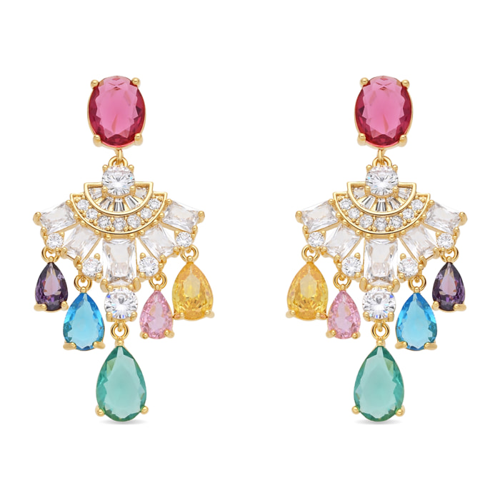 Pendientes Bustsi acabado oro amarillo 18k