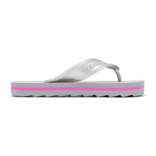 Sandalias Estilo Chancla Con Tira Dedo Mujer Flop Summer Club Plata