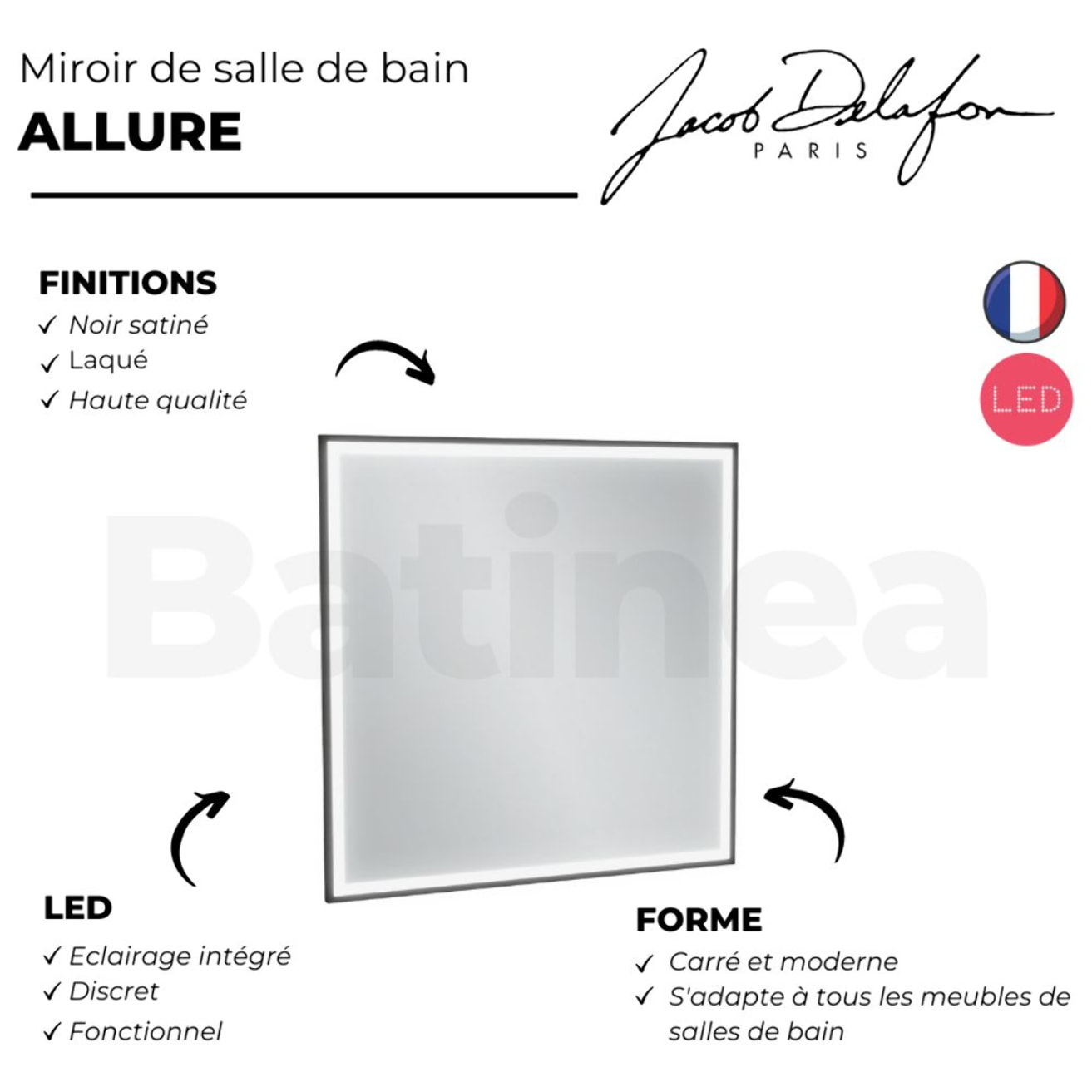 Miroir salle de bain Allure LED