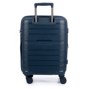 Set di 3 valigie Trolley espandibili, in materiale leggero PP resistente agli urti. Chiusura TSA a combinazione, 4 ruote doppie girevoli a 360°.