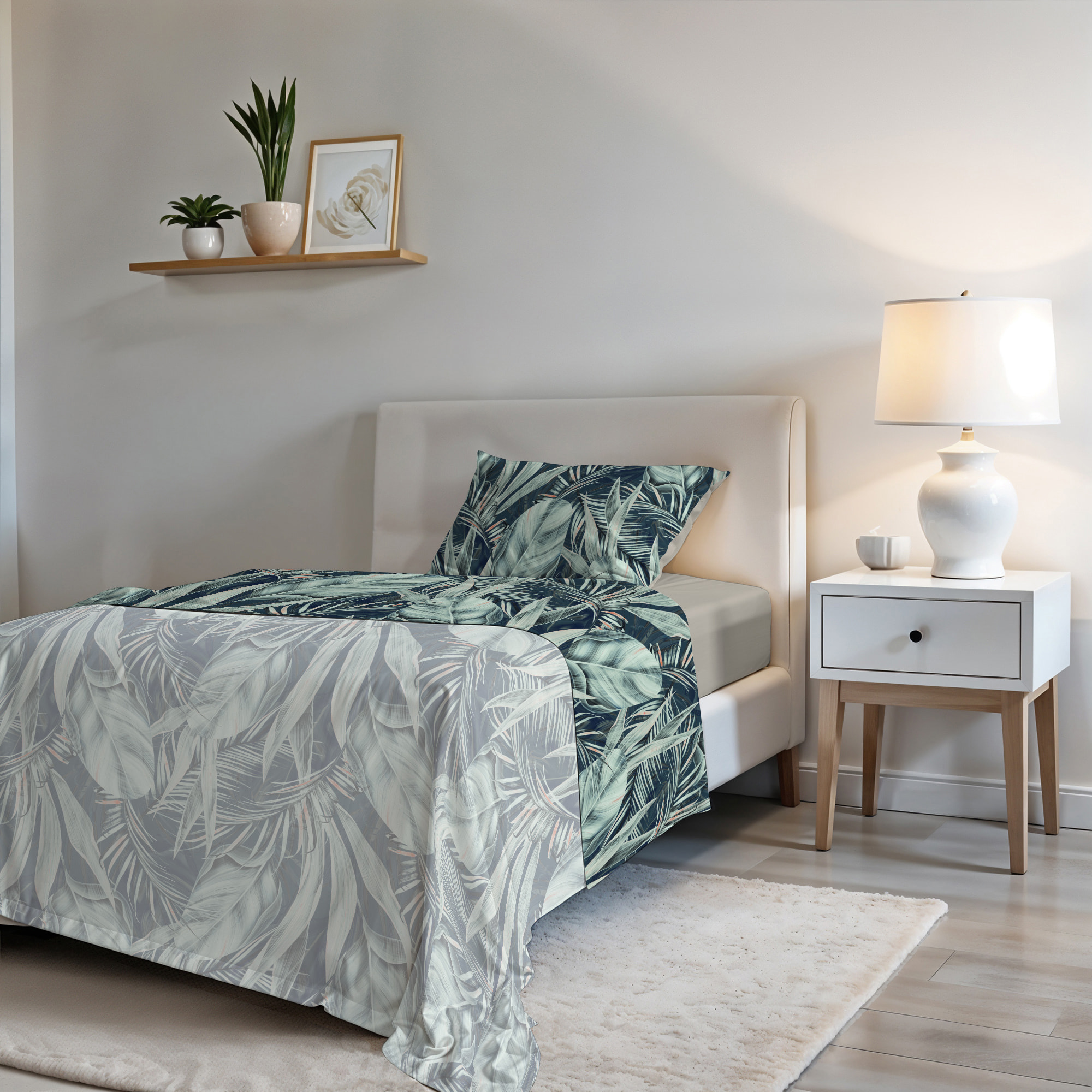 COMPLETO LETTO FASHION, 100% Microfibra, No Stiro - TROPICAL