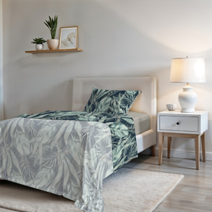 COMPLETO LETTO FASHION, 100% Microfibra, No Stiro - TROPICAL