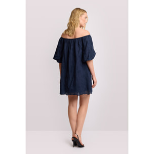 Kocca - Abito corto in cotone ricamato Donna