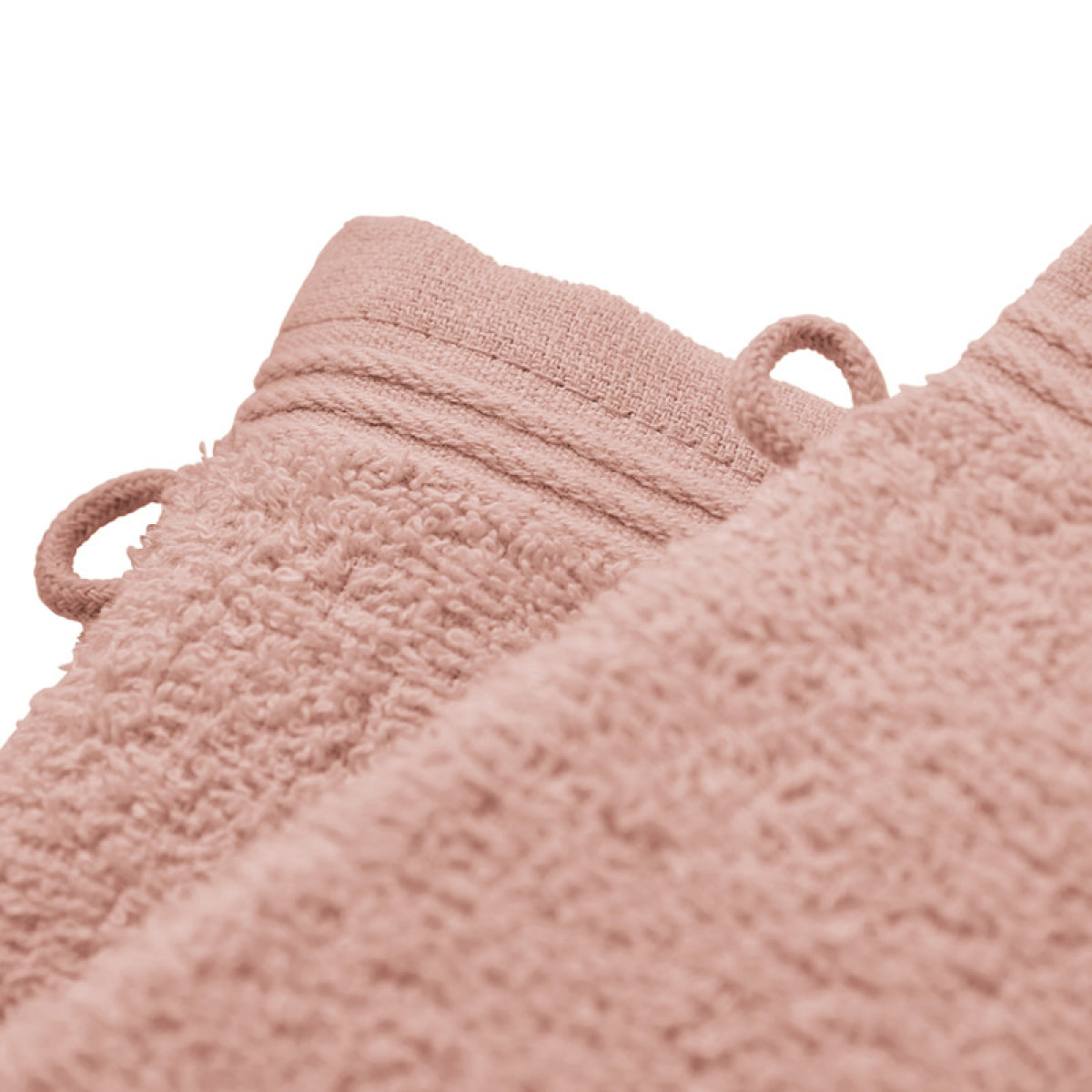 Lot de 2 gants de toilette éponge "Spa" 15 x 21 cm / 400 gr/m² - "Spa" Blush