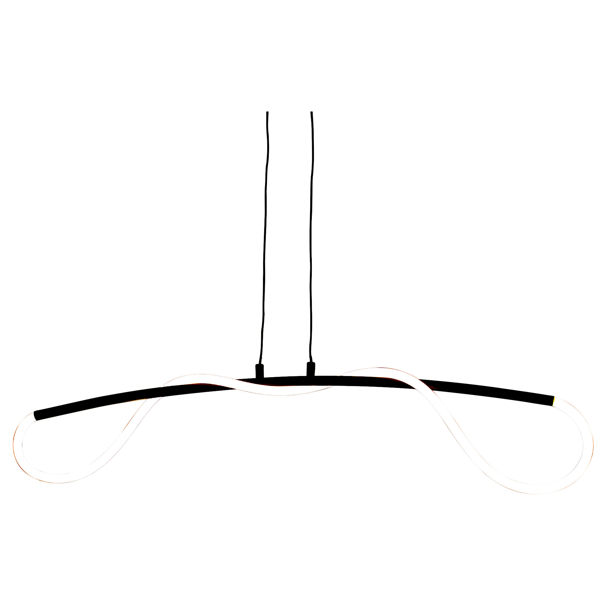 Forlight Colgante Tress LED 23.5W Blanco Neutro - 4000K Negro para Interior de Techo en Comedor, Salón, Cocina