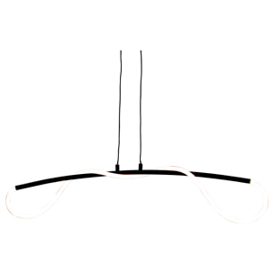 Forlight Colgante Tress LED 23.5W Blanco Neutro - 4000K Negro para Interior de Techo en Comedor, Salón, Cocina