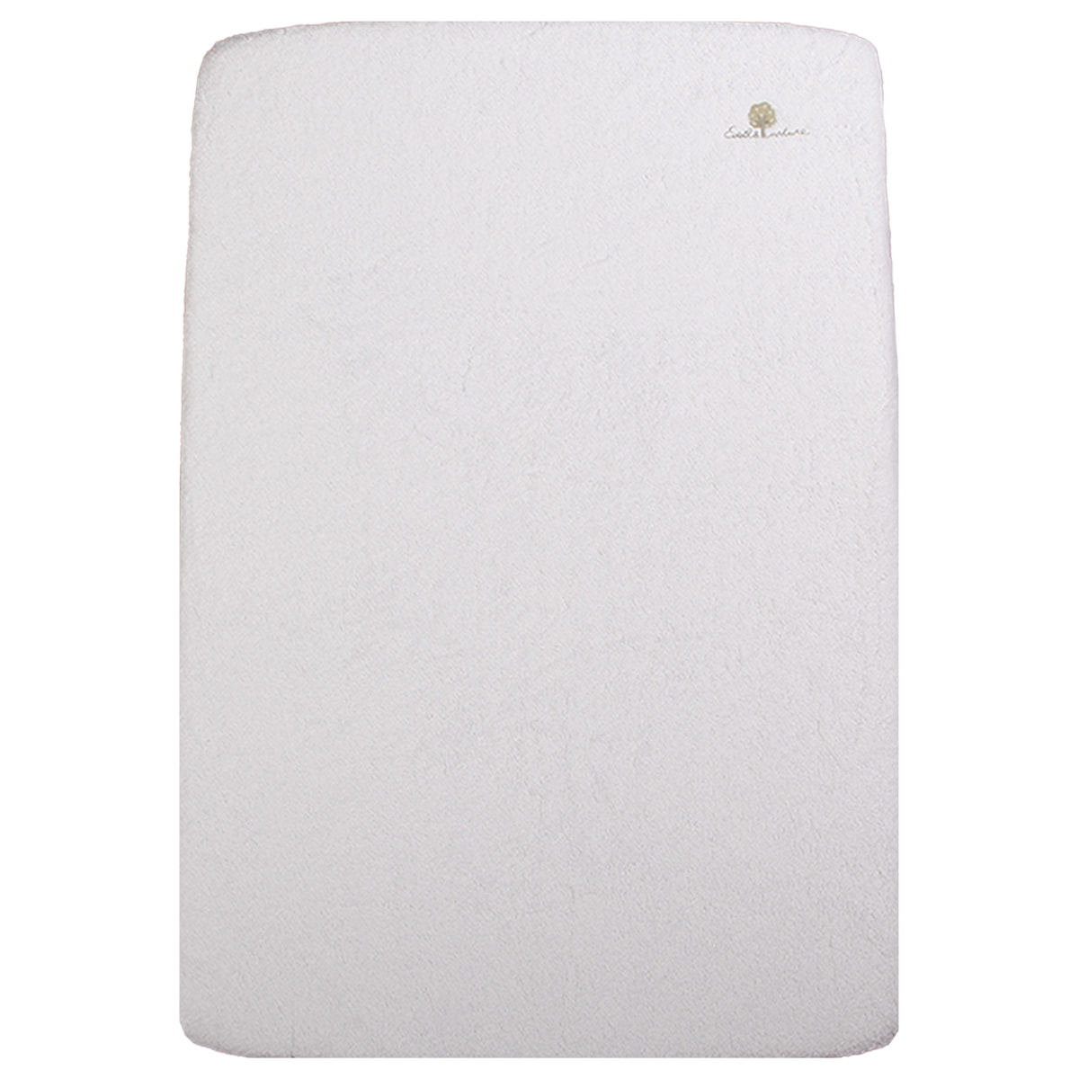 Housse matelas à langer 55x75 cm , élastique Coton bio-Blanc