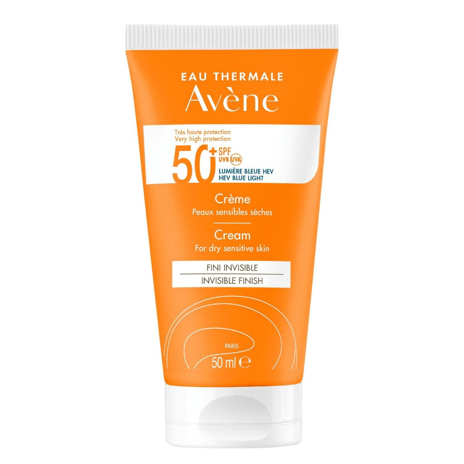 Solaire - Peaux sensibles sèches - Crème SPF50+ 50 ml