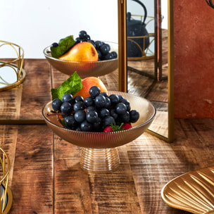 Corbeille A Fruit Verre Ambre 1.1l