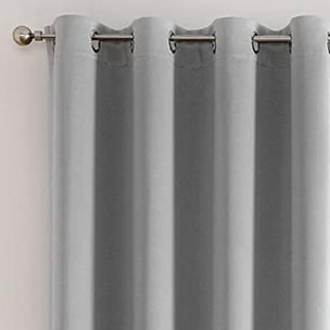 Rideau polyester isolant gris