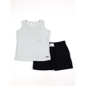 Conjunto completo para niña con camiseta de tirantes Leone Be Glam y pantalón corto