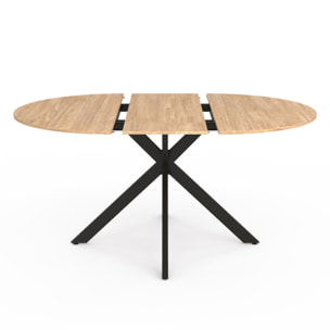 Table repas extensible Soline - Bois / Noir
