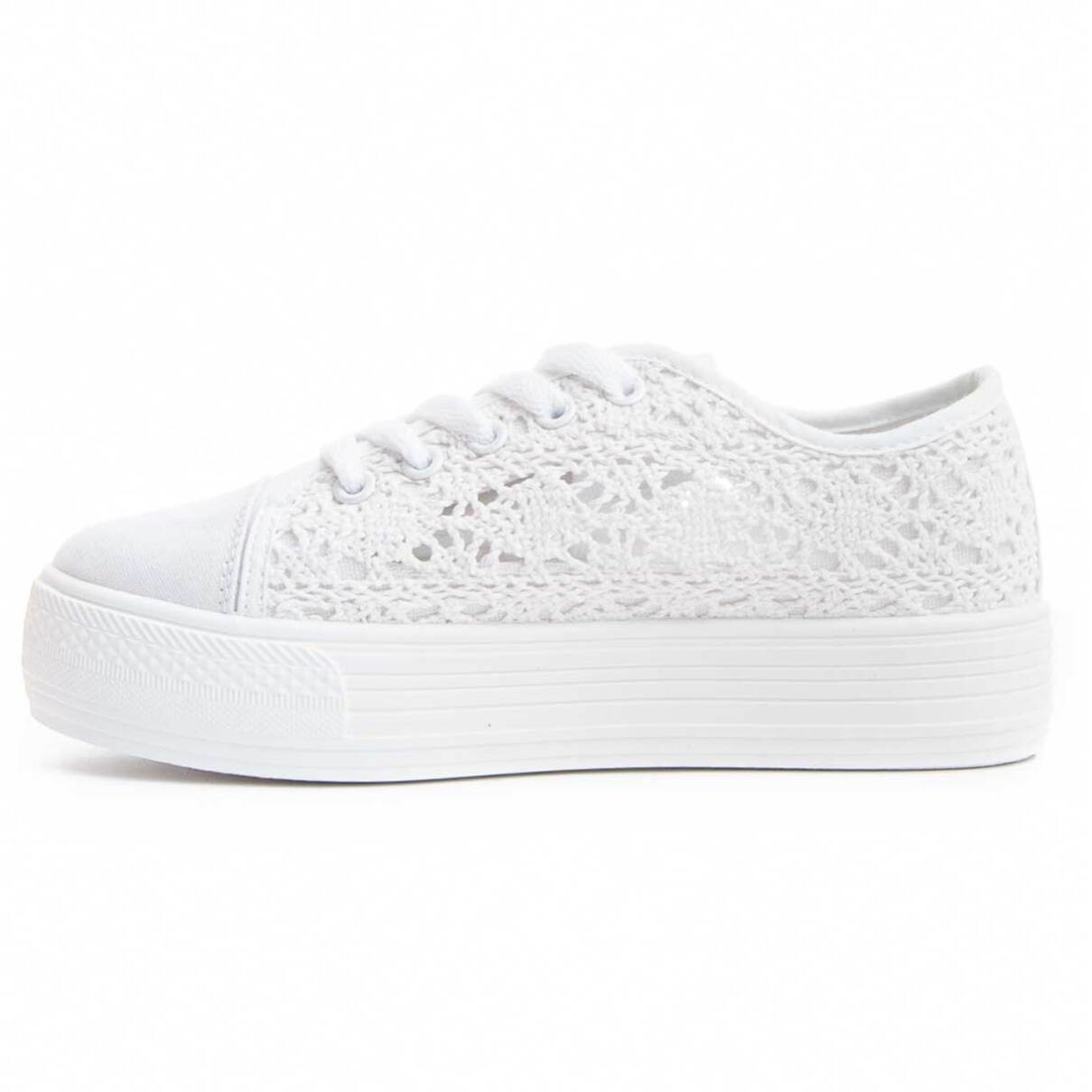 Sneaker de plataforma - Blanco - Altura: 3 cm