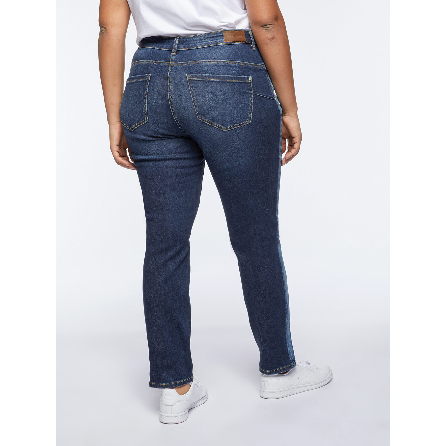 Fiorella Rubino - Jeans slim fit con bordi sfumati - Blu