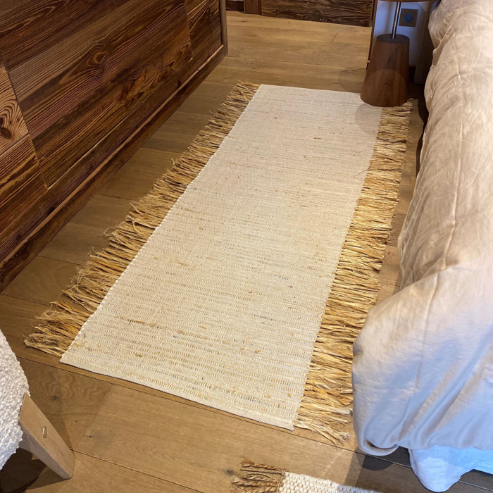 Tapis en coton et jute 60x180cm AZIZA