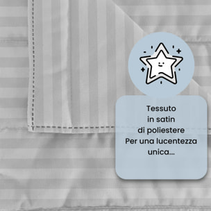 TRAPUNTINO ESTIVO 100gr SATIN STRIPES, Raso di Poliestere, Made in Italy - GRIGIO CHIARO