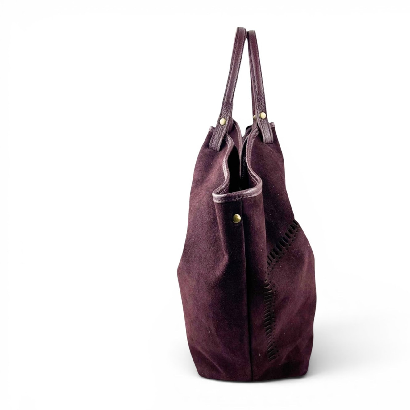 Borsa a Spalla Cheval Firenze Madera Suede Bordeaux