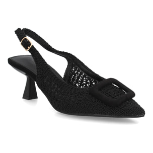 Zapato destalonado elegante tacón medio