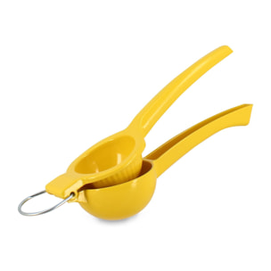 Presse-citron 22cm en aluminium jaune