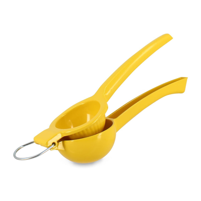 Presse-citron 22cm en aluminium jaune