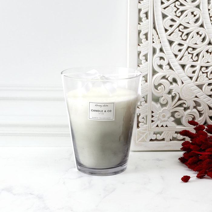 Bougie Parfumee Vase Gris Harmony H23cm