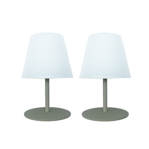 2 Lampe de table sans fil TWINS H16CM