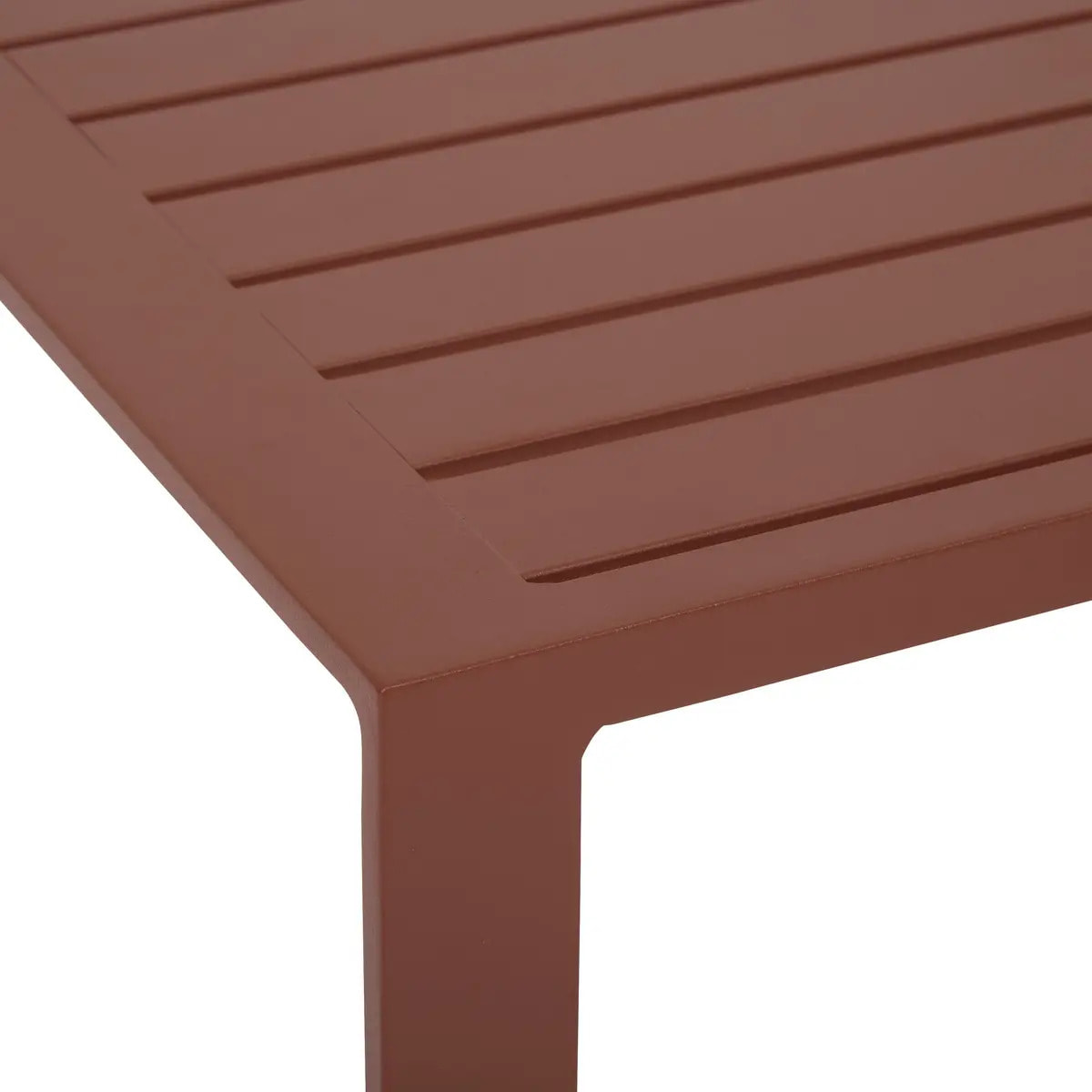 Table d'appoint de jardin Evasion 38x38cm acajou